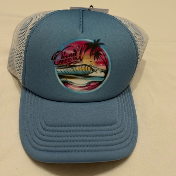 NWT Women’s O'Neill Blue Mesh Trucker Snapback Hat - Picture 1 of 3